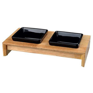 Trixie Napf-Set Keramik/Holz  - Verschiedene Ausführungen